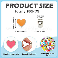 100Pcs CCB Plastic European Beads&nbsp;CCB-TA0001-14