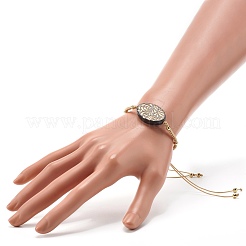 Oval Plating Acrylic Link Bracelet for Girl Women&nbsp;BJEW-JB06862-01