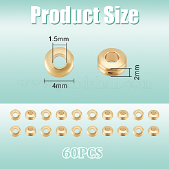 60Pcs Brass Beads&nbsp;KK-UN0003-15