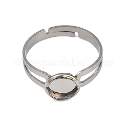 304 Stainless Steel Cuff Ring Components&nbsp;STAS-D372-06P-01