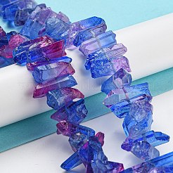 Natural Dyed Quartz Beads Strands&nbsp;G-G791-14F