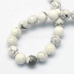 Natural Howlite Round Beads Strands&nbsp;G-S176-10mm