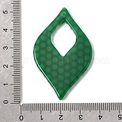 Opaque Polka Dot Pattern Resin Pendants&nbsp;FIND-H021-01A