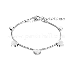 Elegant Stainless Steel Heart Charm Bracelets&nbsp;YI5827-1