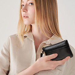 3Pcs 3 Colors Double Layer PU Imitation Leather Zipper Wallets&nbsp;AJEW-CL0005-46
