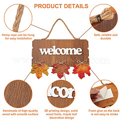 2Pcs 2 Color Wooden Doorplate Decorations&nbsp;AJEW-CF0001-10