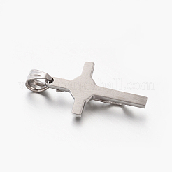 Tarnish Resistant Easter Theme Hot Unisex 201 Stainless Steel Crucifix Cross Pendants&nbsp;STAS-F010-24P