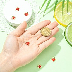 6Pcs 3 Styles Brass Micro Pave Cubic Zirconia Fruit Connector Charms&nbsp;KK-CJ0014-17