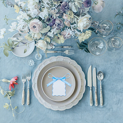 100Pcs Rectangle Paper Table Cards with 100Pcs Polyester Ribbons for Wedding Party Celebration Supplies&nbsp;OFST-WH0004-122C