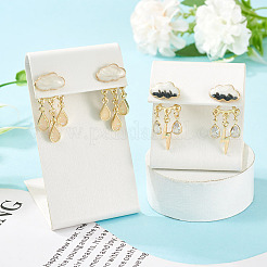 2 Pairs 2 Styles Cloud & Teardrop Alloy Enamel Stud Earrings for Women&nbsp;EJEW-TA0001-50
