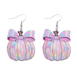 Pumpkin with Bowknot Acrylic Dangle Earrings&nbsp;FS-WG872E3-01