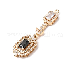 Brass Micro Pave Cubic Zirconia Pendants&nbsp;KK-N290-08G-04