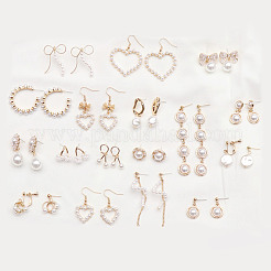 124Pcs 6 Styles Glass Imitation Pearl Beads&nbsp;GLAA-AR0001-65