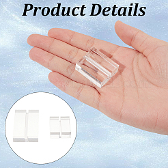 12Pcs 2 Styles Rectangle Acrylic Name Card Holder&nbsp;AJEW-GF0015-03