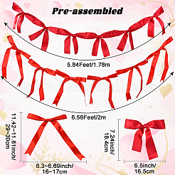 2 Styles Cloth Bowknot Banners&nbsp;AJEW-SP0002-70A