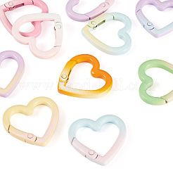 10Pcs 10 Colors Baking Paint Alloy Spring Gate Rings&nbsp;FIND-TA0009-95