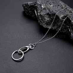 304 Stainless Steel Cable Chains Neck Strap Lanyard&nbsp;HJEW-SW00136-02
