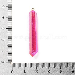 Electroplated Natural Quartz Pendants&nbsp;G-P315-B01-05G