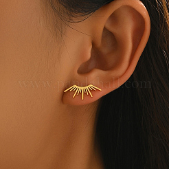 Stainless Steel Sunlight--Shape Statement Stud Earrings for Women&nbsp;GR2706