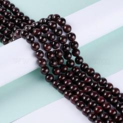 Round Natural Garnet Beads Strands&nbsp;X-G-D751-10mm