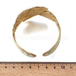 304 Stainless Steel Enamel Cuff Bangles for Women&nbsp;BJEW-E112-02G