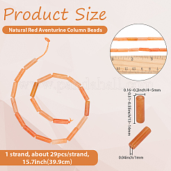1 Strand Natural Red Aventurine Column Beads Strands&nbsp;G-PA0002-29B