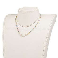 Natural Shell Beaded Necklaces&nbsp;NJEW-JN03286