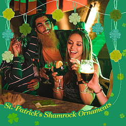 32Pcs 4 Colors Saint Patrick's Day Foam Pendant Decorations for Christmas Tree&nbsp;FIND-GA0003-02