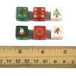 20Pcs Christmas Printed Opaque Acrylic Beads&nbsp;OACR-FS0002-53B