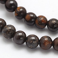 Natural Bronzite Round Beads Strands&nbsp;G-N0166-32-4mm