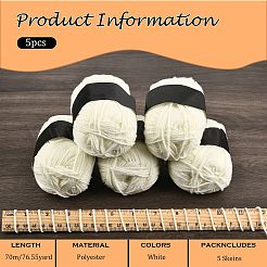 5Pcs Polyester Yarn for Knitting & Crochet&nbsp;YCOR-SZ0001-03O
