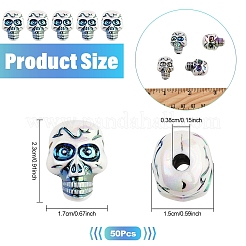 50Pcs Plating Acrylic Beads&nbsp;PACR-YW0001-36