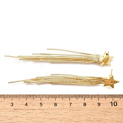 Rack Plating Brass Star Ear Studs&nbsp;EJEW-P226-15G
