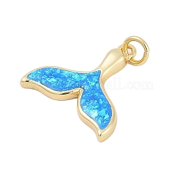 Whale Tail Brass Pendants&nbsp;KK-I723-36G