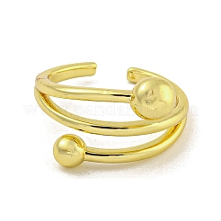 Brass Cuff Rings for Women&nbsp;LS-RJEW-E294-01G-02
