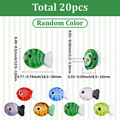 20Pcs Handmade Lampwork Beads&nbsp;LAMP-SC0001-71