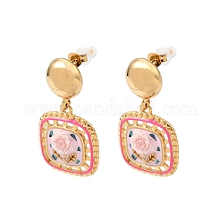 304 Stainless Steel Stud Dangle Earrings for Women&nbsp;EJEW-A164-04B-G