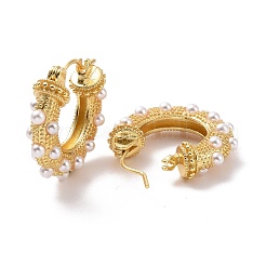 Plastic Pearl Beaded Hoop Earrings&nbsp;EJEW-A072-04G