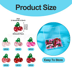 36Pcs 6 Styles Transparent Resin Pendants&nbsp;RESI-TA0004-21