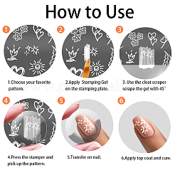 Stainless Steel DIY Nail Art Templates&nbsp;MRMJ-WH0098-013