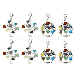 10Pcs 2 Styles Tibetan Style Alloy Pendant Decorations&nbsp;HJEW-CJ0001-17