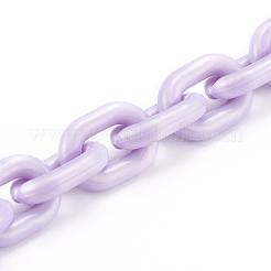 Handmade Opaque Acrylic Cable Chains&nbsp;AJEW-JB00924-02