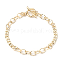 Brass Cuban Link Chains & Cable Chain Bracelets for Women&nbsp;BJEW-JB12755