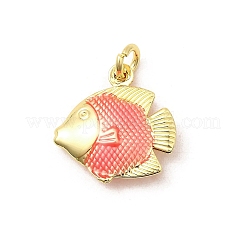 Brass Enamel Pendants&nbsp;KK-I378-13G-A