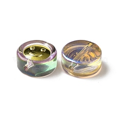 Transparent Spray Painted Glass Beads&nbsp;GLAA-I050-15