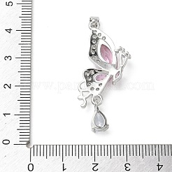 Brass Micro Pave Cubic Zirconia Pendants&nbsp;KK-A299-22P-02