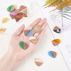 DIY 8 Pairs Teardrop Wood Earring Makings&nbsp;DIY-FH0002-01