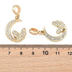 Alloy Crystal Rhinestone European Dangle Charms&nbsp;AL-CBAC2D3-10G