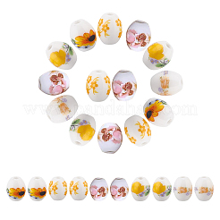 5Bags 5 Colors Handmade Porcelain Beads&nbsp;PORC-AR0001-13