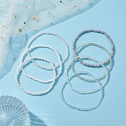 7Pcs 7 Styles Galss Stretch Bracelets&nbsp;BJEW-JB10384